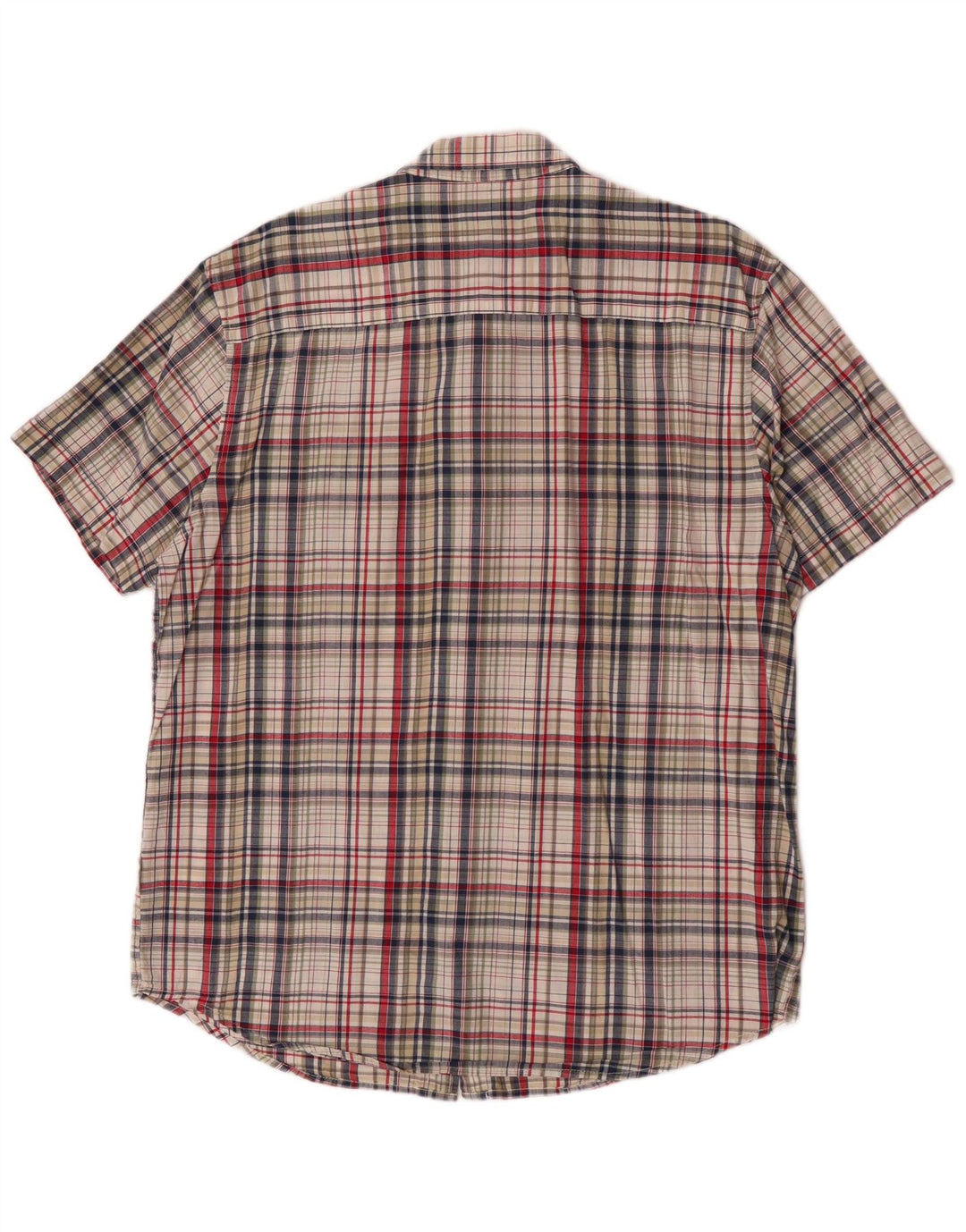 Wrangler Herren-Kurzarmhemd XL aus mehrfarbig karierter Baumwolle