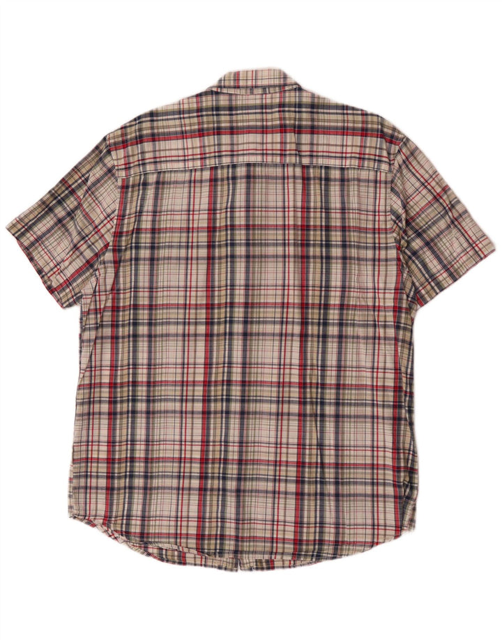 Wrangler Herren-Kurzarmhemd XL aus mehrfarbig karierter Baumwolle