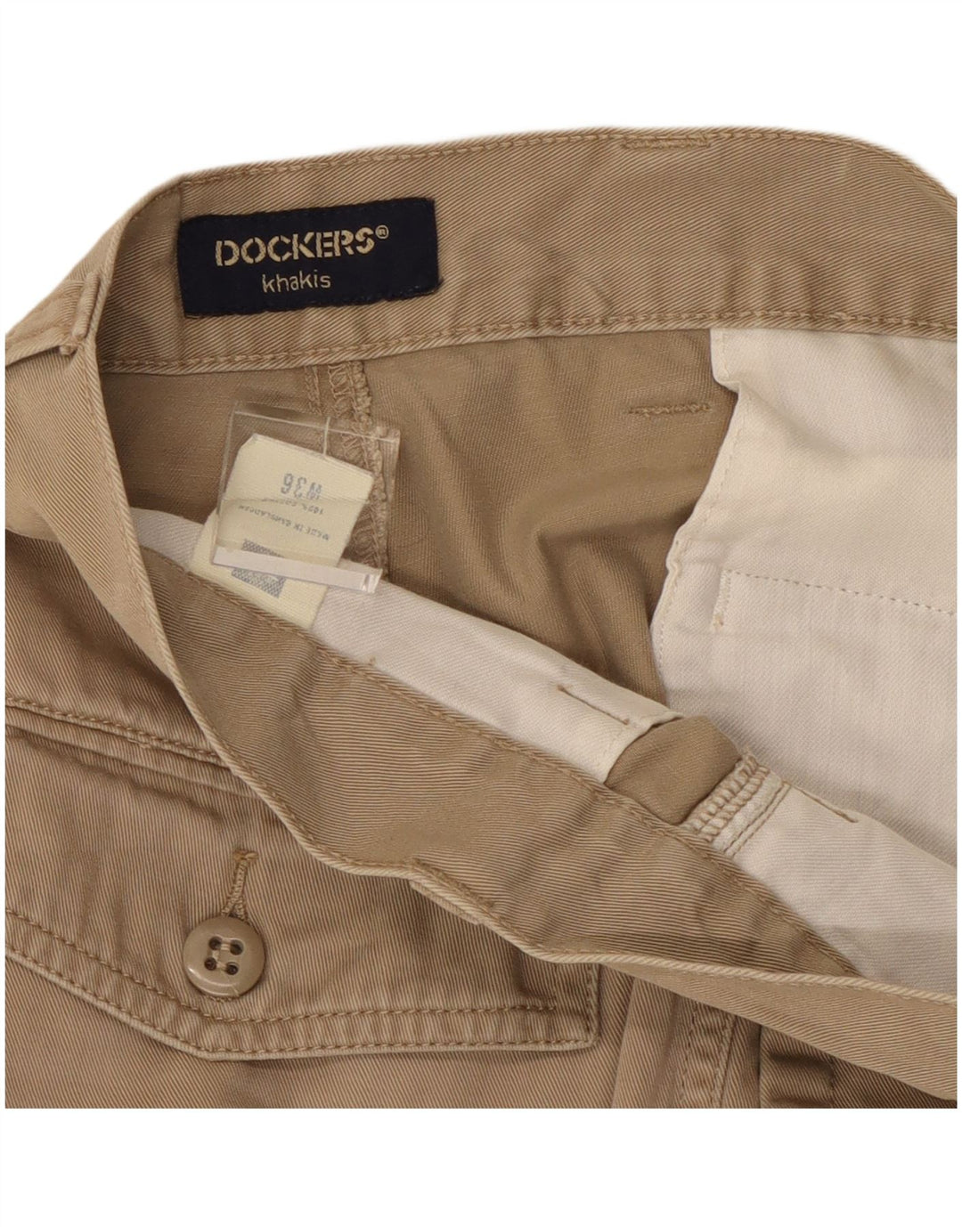 Dockers Herren Khakis Chino Shorts W36 Large Beige Baumwolle