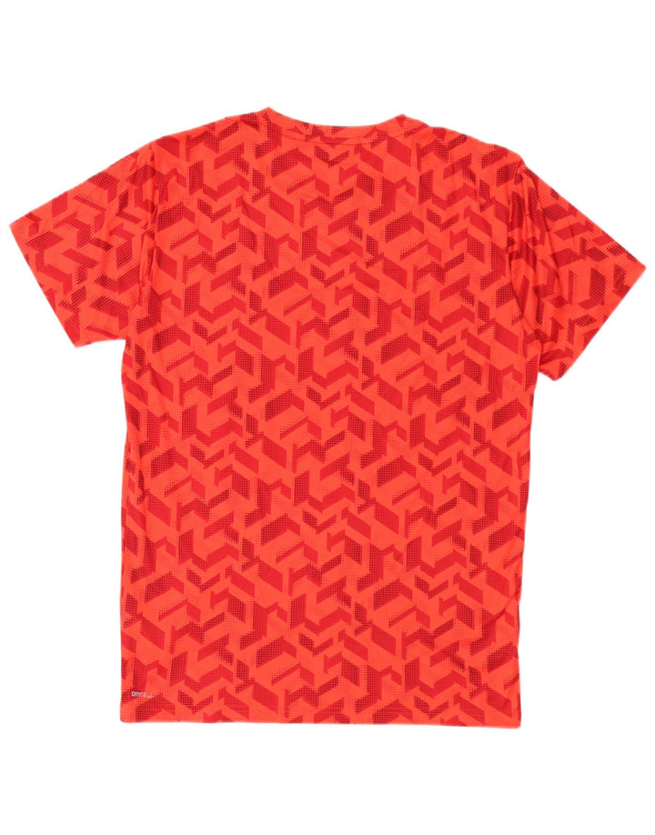 Puma Herren T-Shirt Top Small Rot Geometrisch Polyester