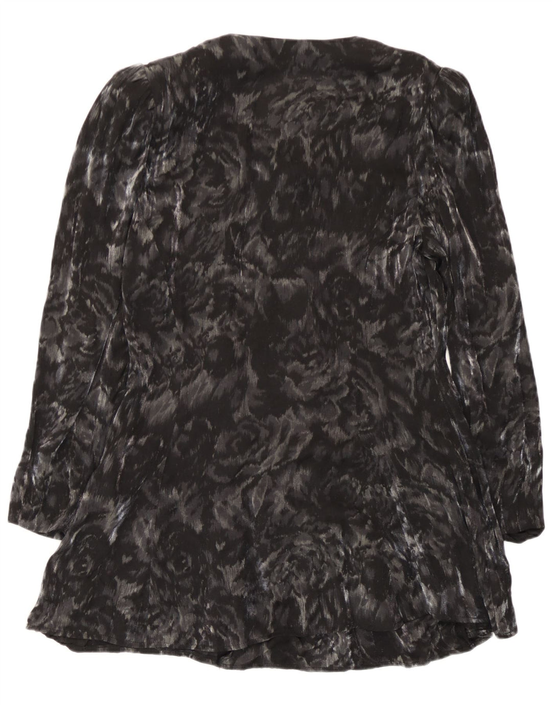 Michele Boyard Damen Longline-Hemdbluse EU 40 Mittelschwarz geblümt