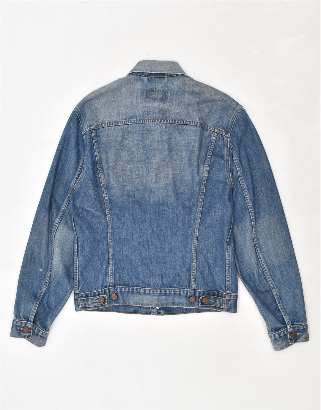LEVI'S Damen Jeansjacke UK 14 Große blaue Baumwolle