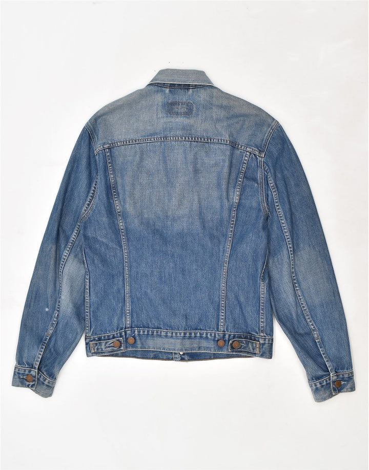 LEVI'S Damen Jeansjacke UK 14 Große blaue Baumwolle