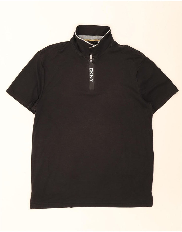 Dkny Herren Poloshirt XL Schwarz Baumwolle