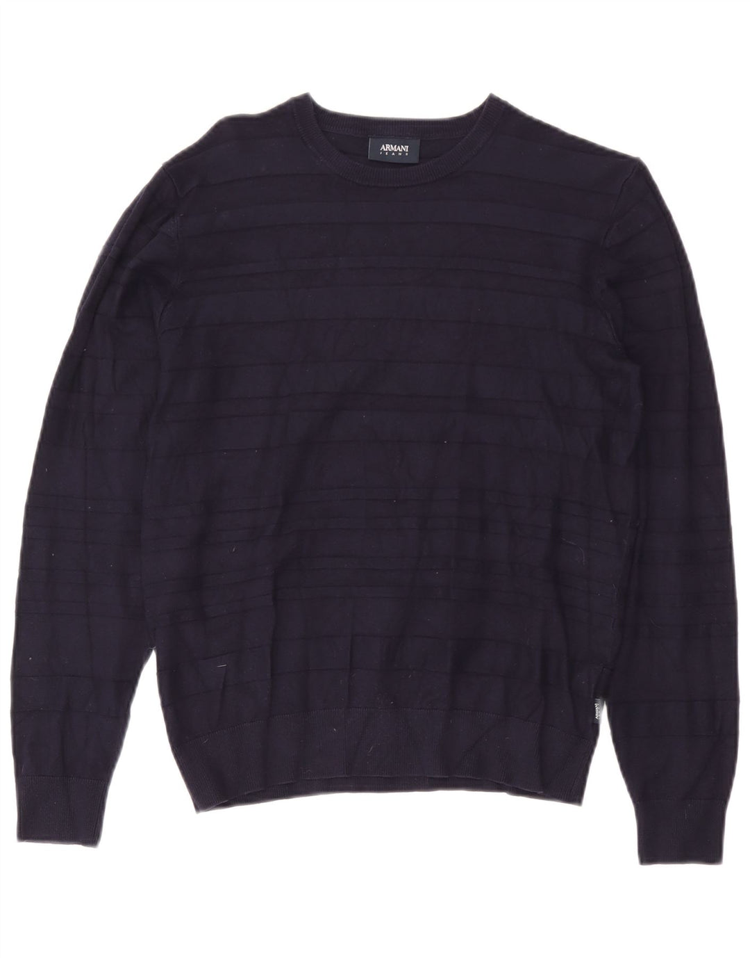 Armani Damen-Pullover mit U-Boot-Ausschnitt, UK 10, Größe S, Marineblau gestreift