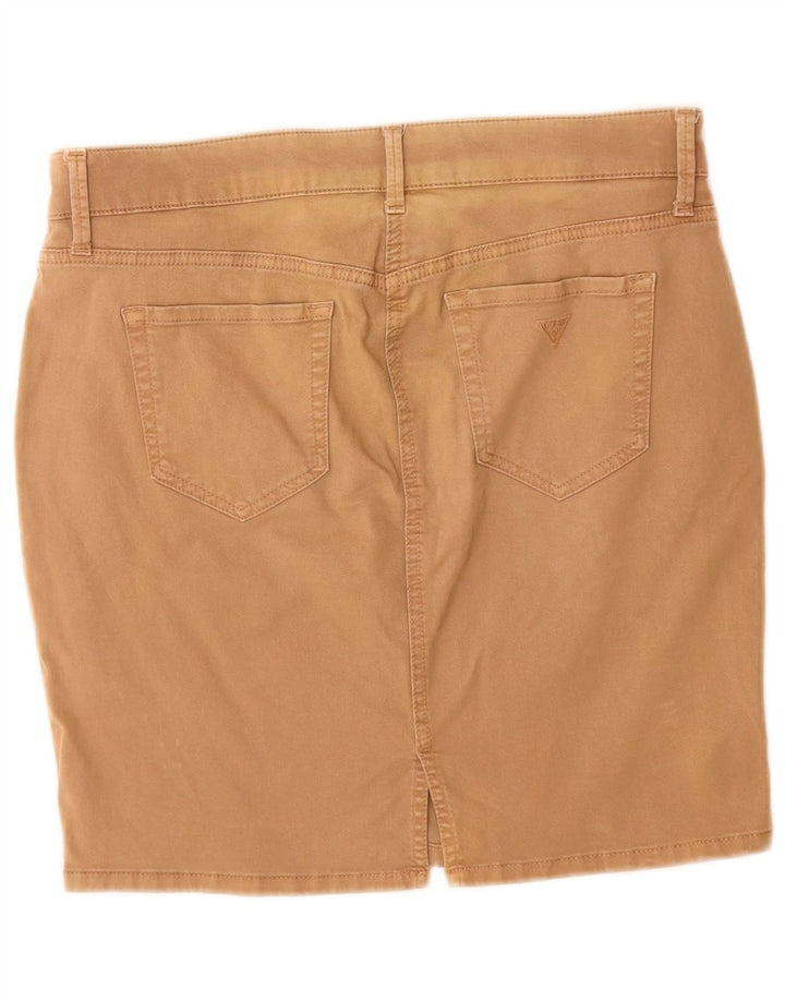 Guess Damen Minirock W29 Mittelbeige Baumwolle