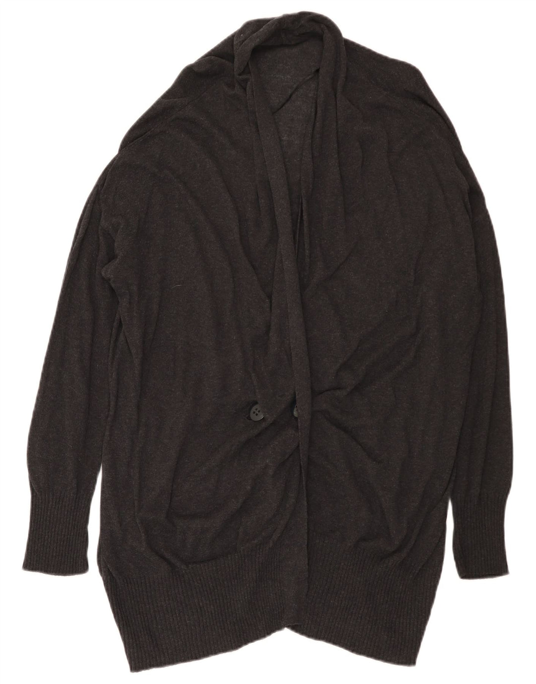 Zara Damen-Strickjacke, übergroß, lang, Gr. 14, Mittelgrau