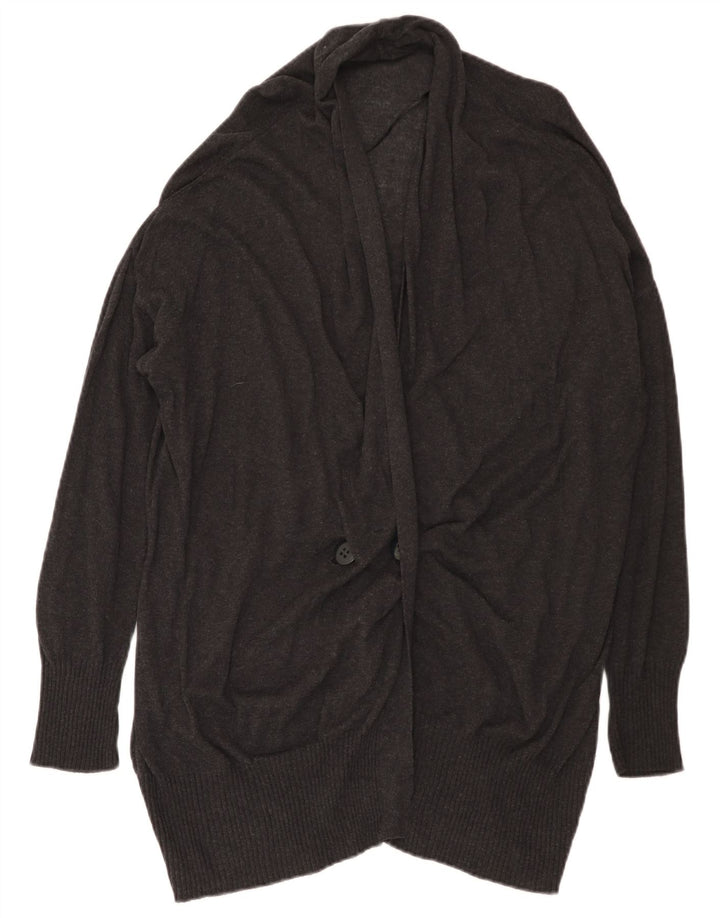 Zara Damen-Strickjacke, übergroß, lang, Gr. 14, Mittelgrau