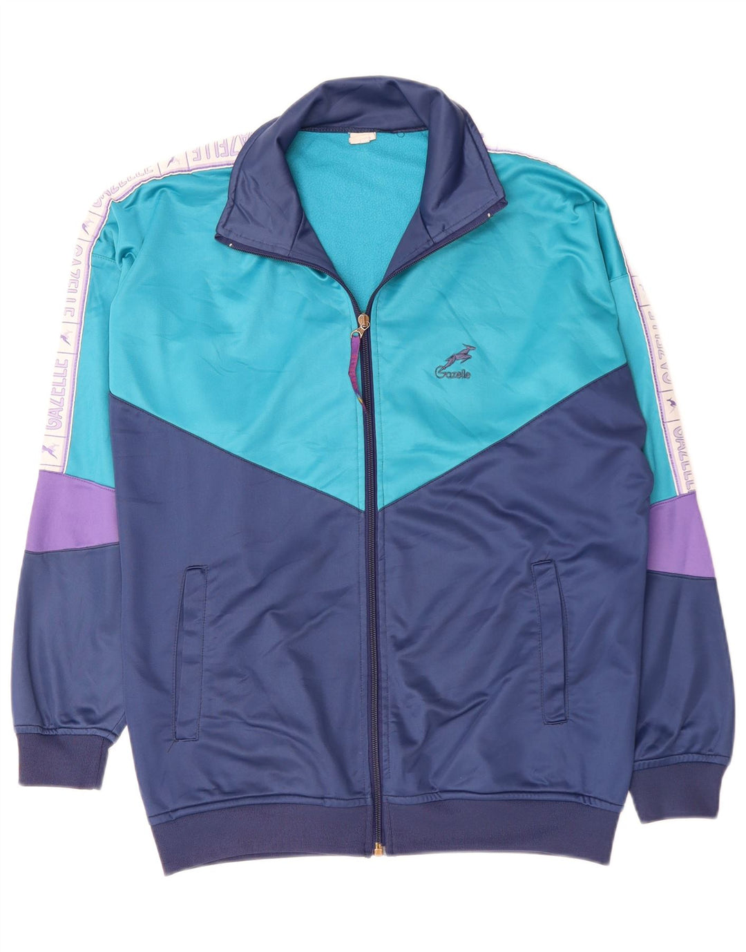 GAZELLE Herren-Trainingsanzugoberteil mit Grafik, XL, Marineblau, Farbblock