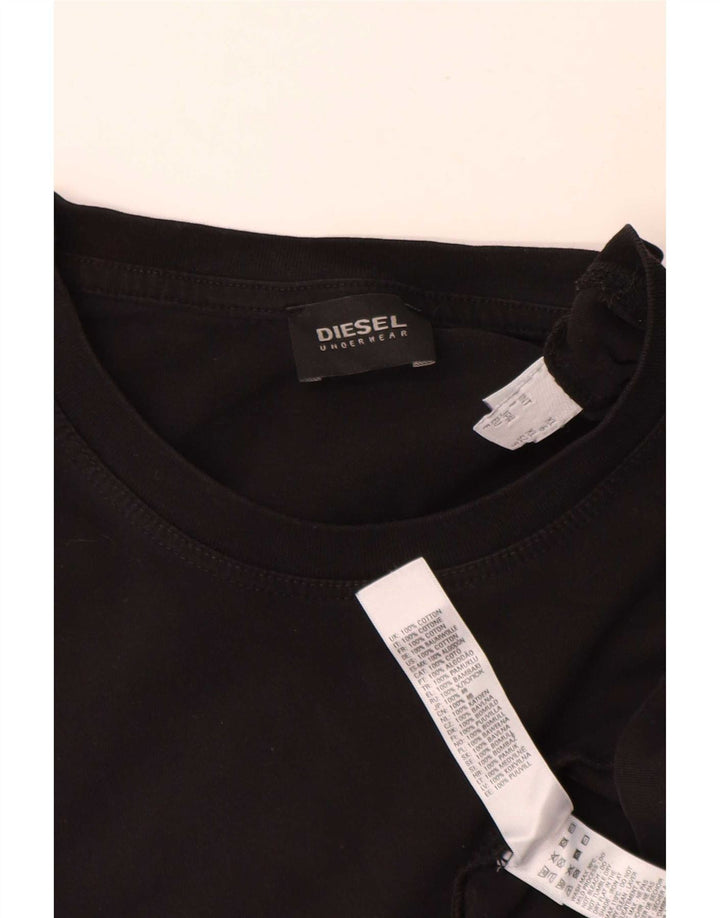 Diesel Herren T-Shirt Top XL Schwarz Baumwolle