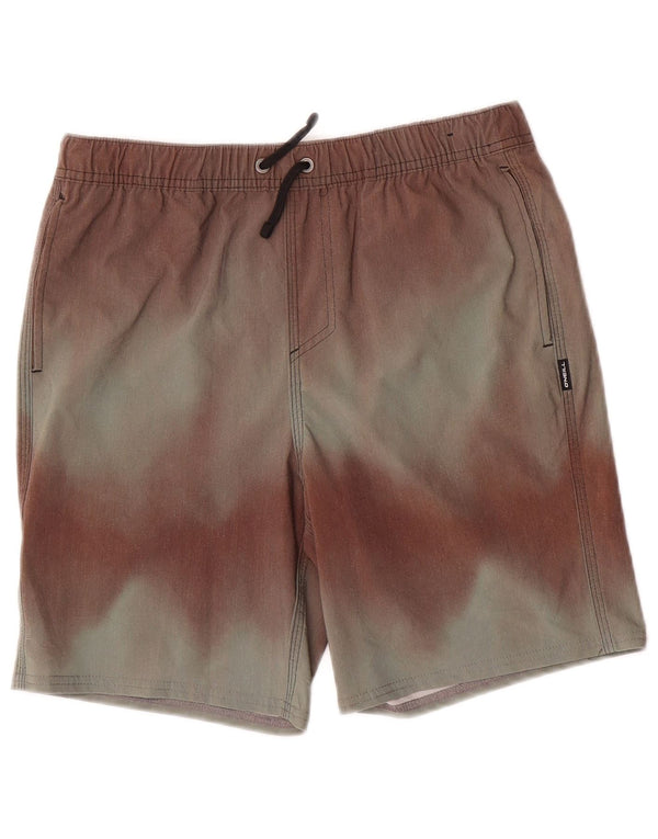 O'Neill Sportshorts für Jungen, 13–14 Jahre, XL, kastanienbraunes Batik-Polyester