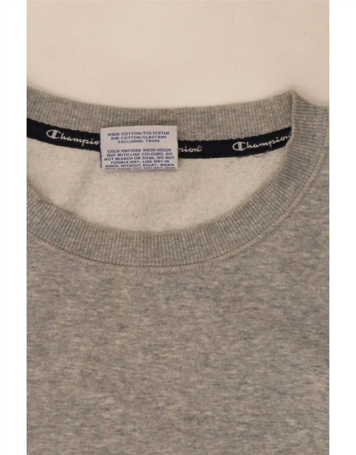 Champion Herren-Sweatshirt mit Grafik, groß, grau gesprenkelte Baumwolle