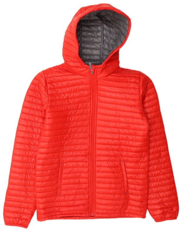 Mountain Warehouse Wattierte Mädchenjacke mit Kapuze, 12–13 Jahre, rotes Nylon