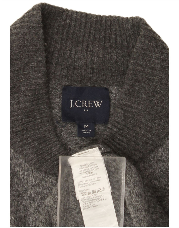 J. Crew Herren-Strickjacke aus mittelgrau gefleckter Lammwolle