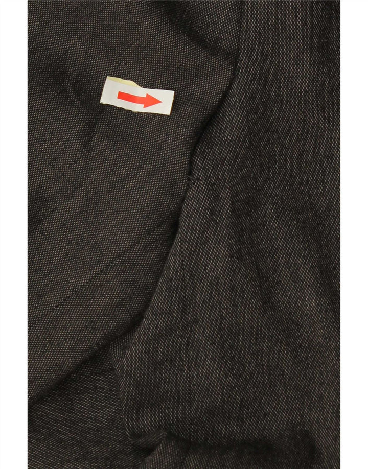 Zara Damen 1-Knopf-Blazerjacke UK 18 XL Graue Viskose