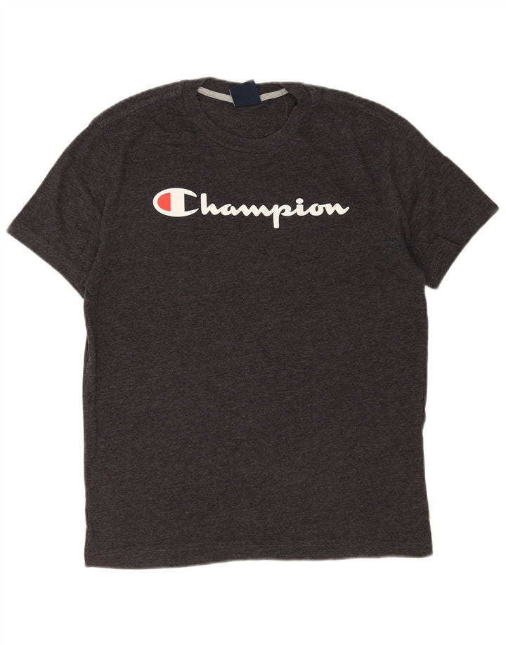 CHAMPION Herren-T-Shirt mit lockerer Passform, Grafik, Größe S, Grau