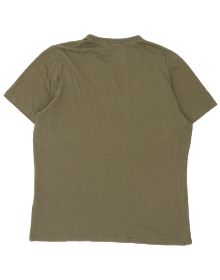 Nike Herren T-Shirt Top Large Khaki Baumwolle