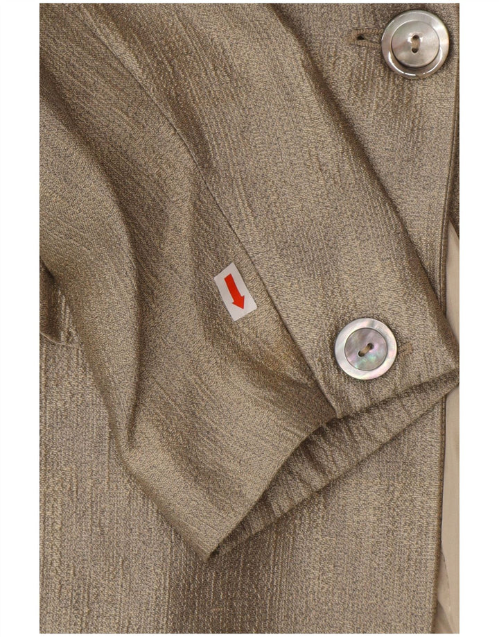 ESCADA Damen Elements Longline 1-Knopf-Blazerjacke EU 36 Small Gold