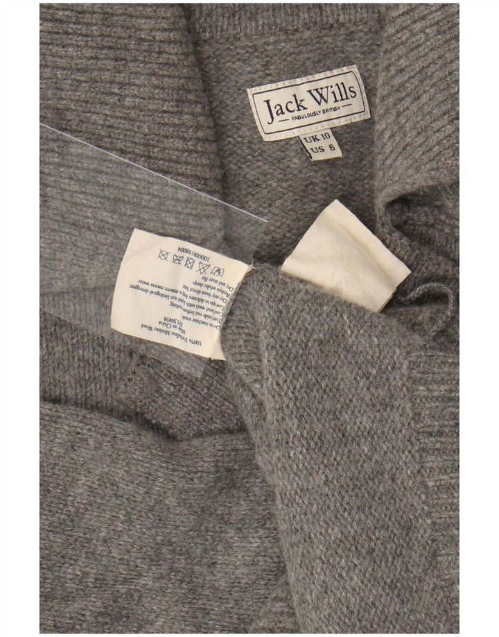 JACK WILLS Damen-Strickjacke in Übergröße, Gr. 10, Größe S, Grau