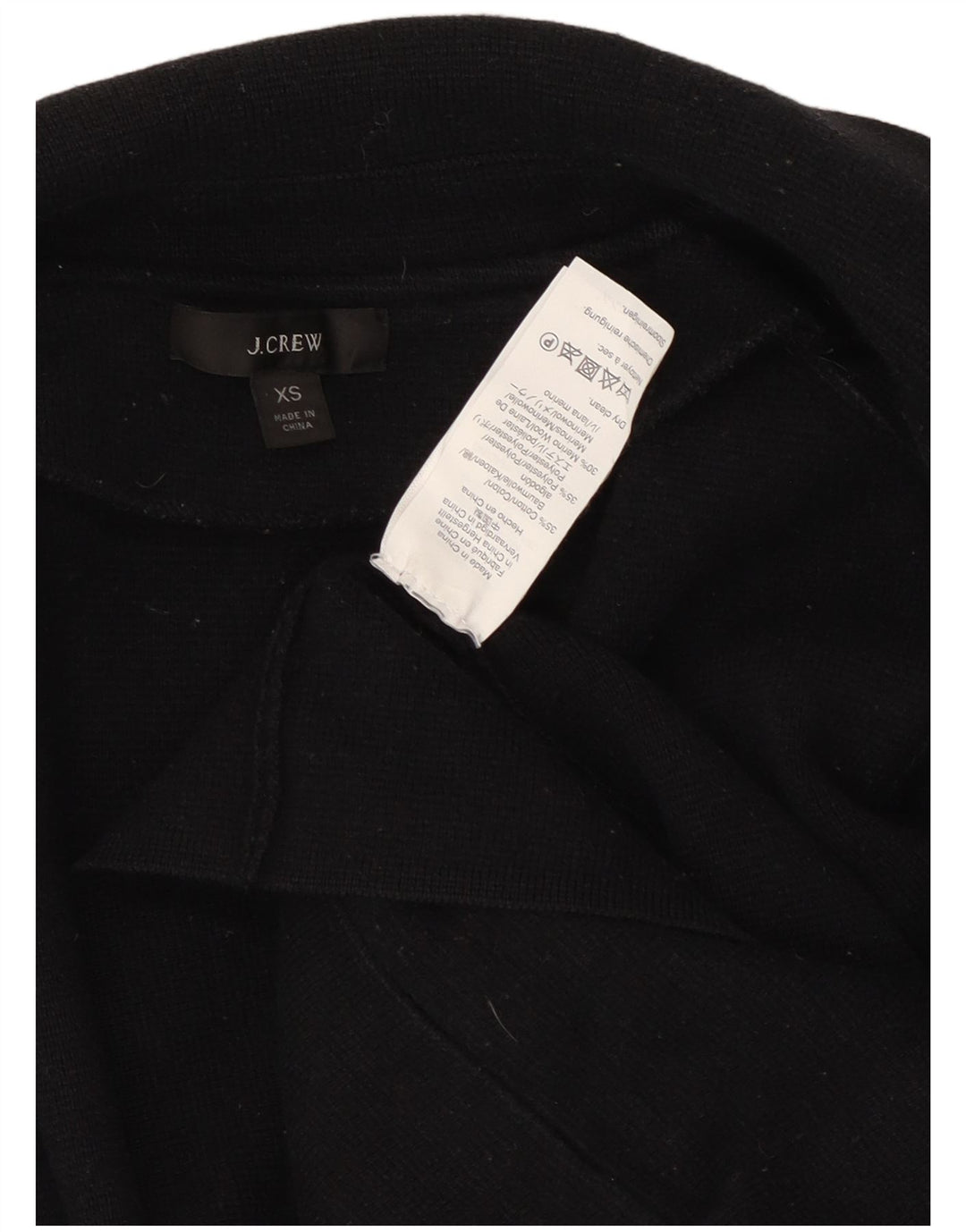 J. Crew Damen-Blazer, übergroß, 3/4-Ärmel, offen, Gr. 6, XS, Marineblau