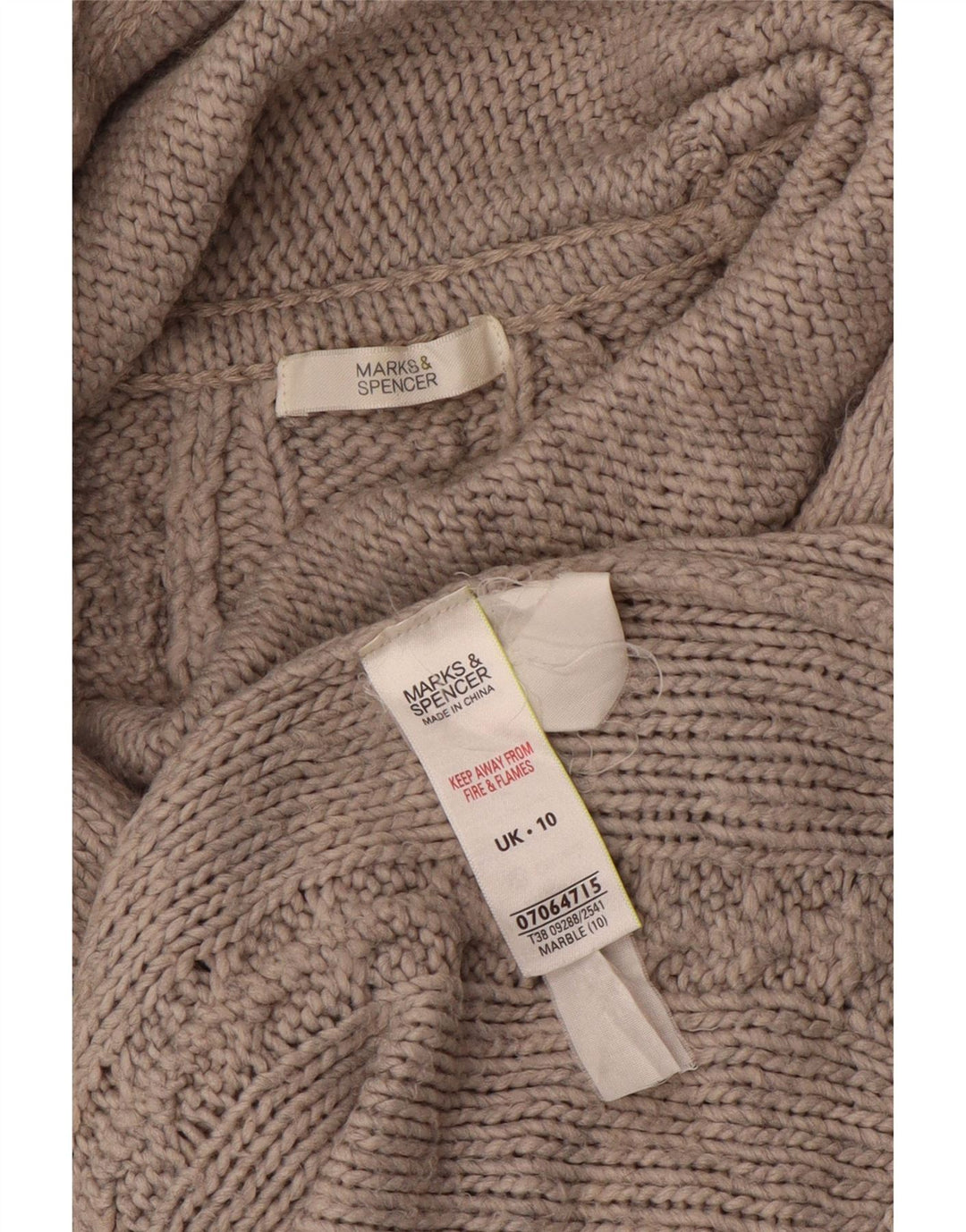 Marks & Spencer Rollkragenpullover für Damen, Gr. 10, Small, Grau, Acryl