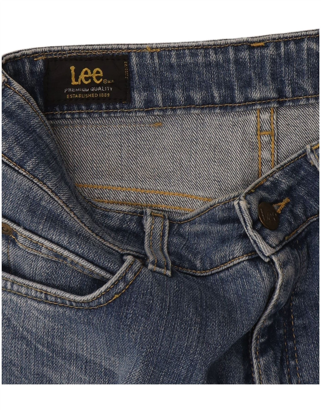 Lee Damen Straight Jeans W28 L29 Blau