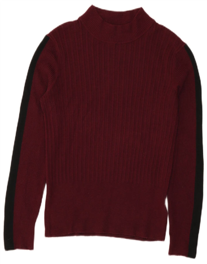 Marks & Spencer Damen-Pullover mit Rollkragen, UK 12, mittleres Burgunderrot