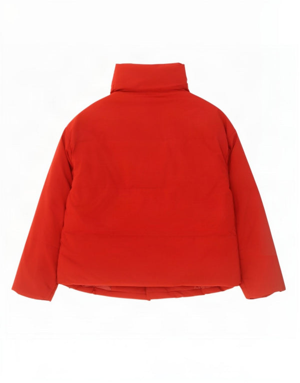 John Lewis Damen Übergroße wattierte Jacke UK 16 Large Rot Polyester