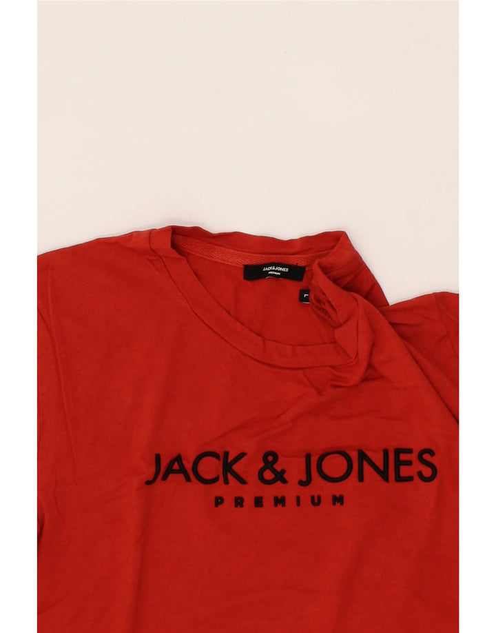 JACK & JONES Mens Graphic T-Shirt Top Large Red Cotton Vintage Jack & Jones and Second-Hand Jack & Jones from Messina Hembry 