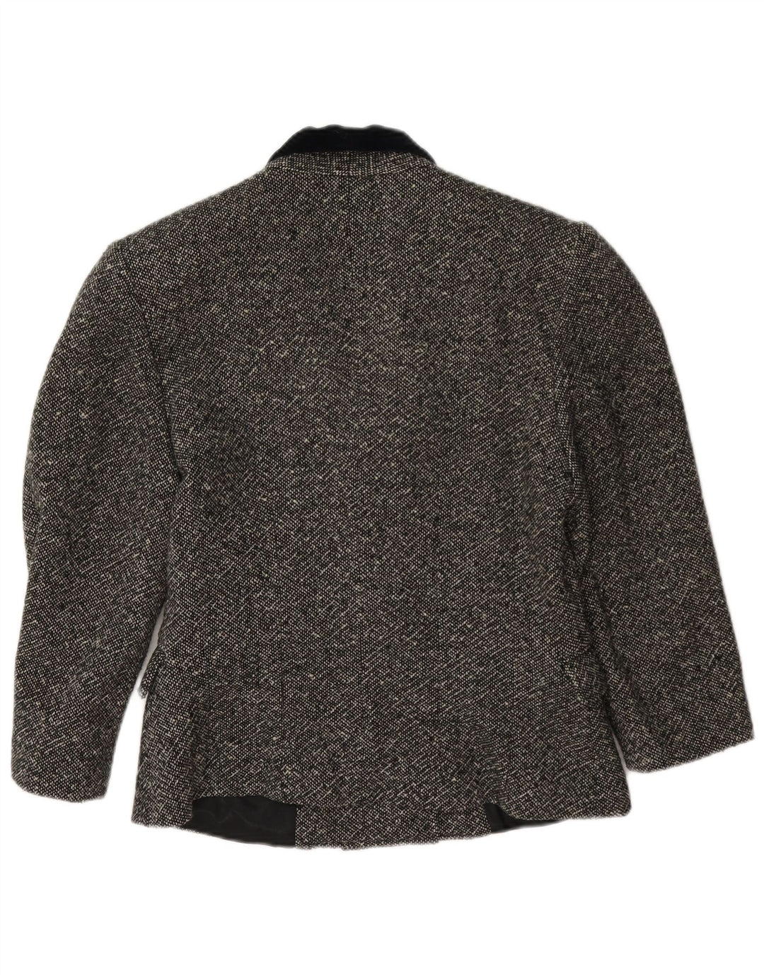 Vintage Damen 3/4 Ärmel Zweireiher Blazer Jacke IT 42 Mittelgrau