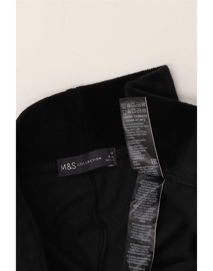 Marks & Spencer Damen Leggings UK 12 Medium Black Cotton