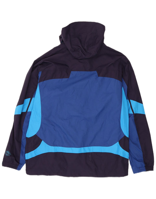 Columbia Herren Interchange Kapuzen-Regenjacke UK 40 Large Blue Colourblock