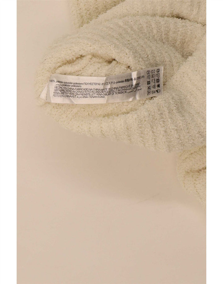 Zara Damen Crop Turtle Neck Pullover Pullover UK 10 Small Off White Polyester