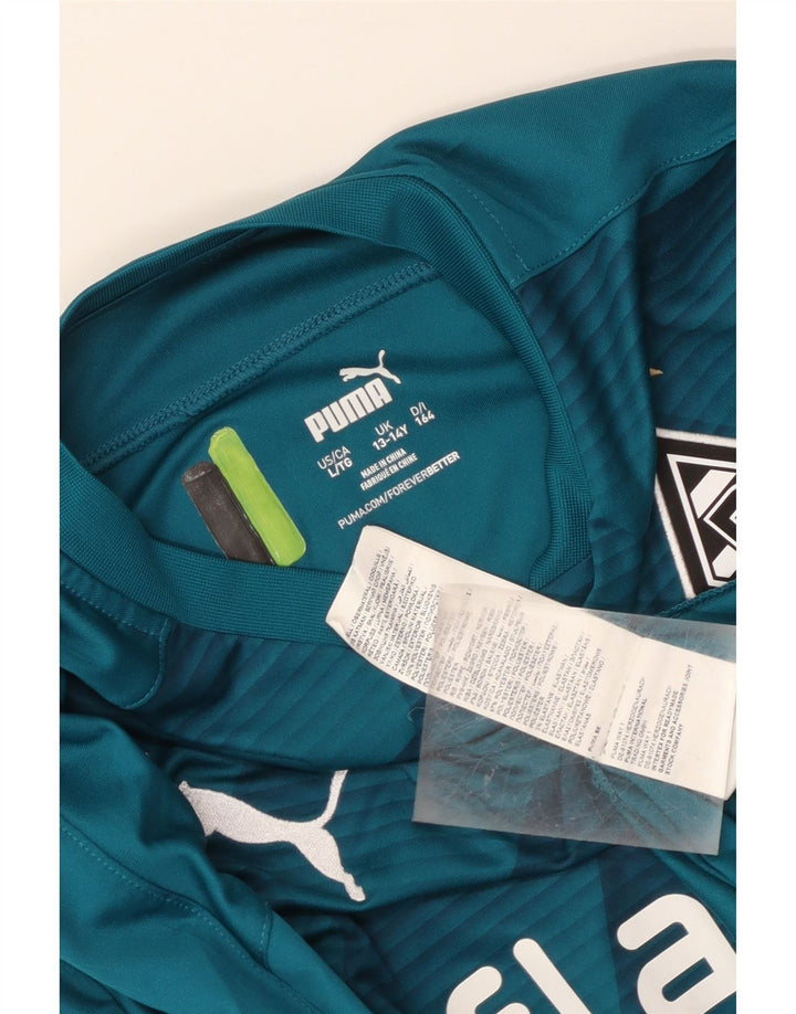 Puma Jungen BVB Dortmund Graphic Top Langarm 13-14 Jahre blau geometrisch