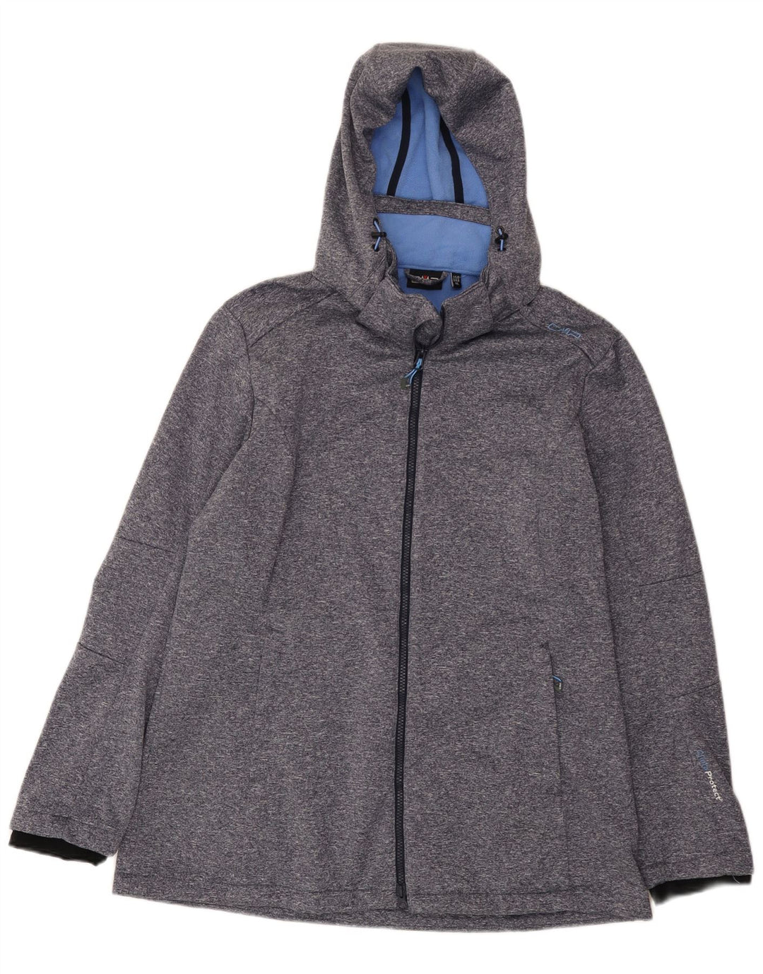 CMP Damen-Windbreakerjacke mit Kapuze, UK 18, XL, blau geflecktes Polyester