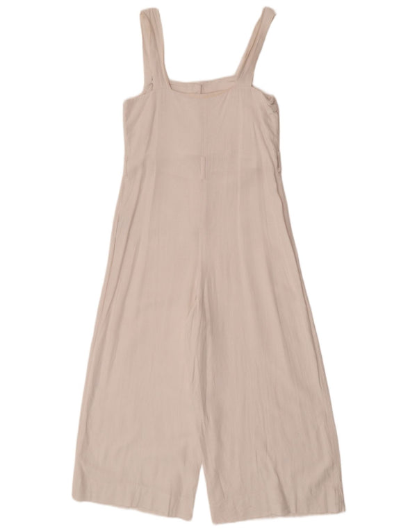 Topshop Damen-Overall, ärmellos, UK-Größe 8, Größe S, weißes Leinen