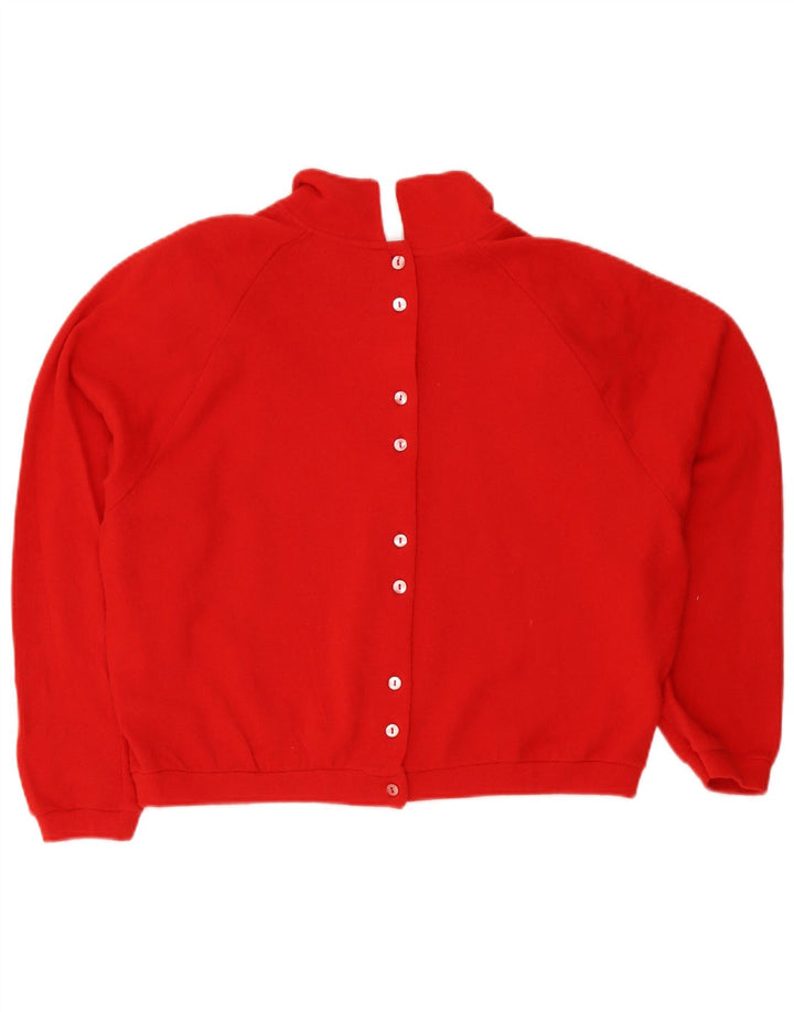 Stefanel Damen-Pullover, übergroß, Rollkragenpullover, UK 14, Mittelrot