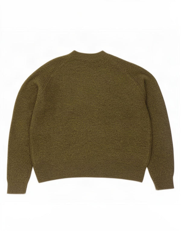 Marks & Spencer Damen-Pullover mit Rundhalsausschnitt, Gr. 14, Medium Khaki, Acryl