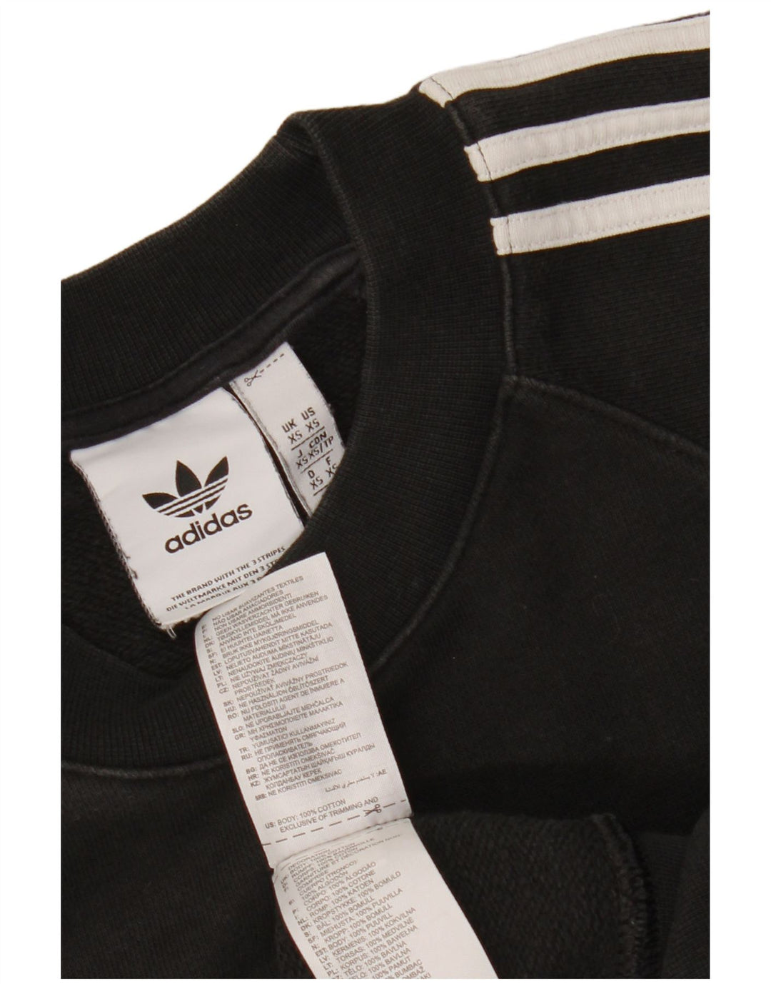 Adidas Herren Sweatshirt Pullover XS Schwarz Baumwolle