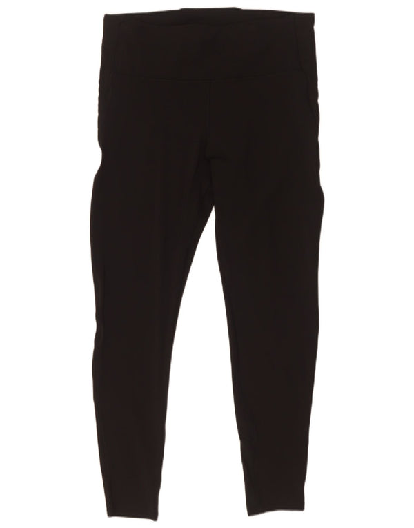 Reebok Damen Speedwick Leggings UK 14 Large Schwarz Polyamid