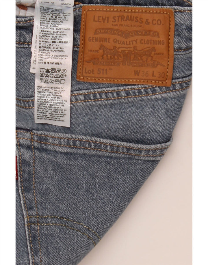 Levi's Herren 511 Slim Jeans W36 L30 Blaue Baumwolle