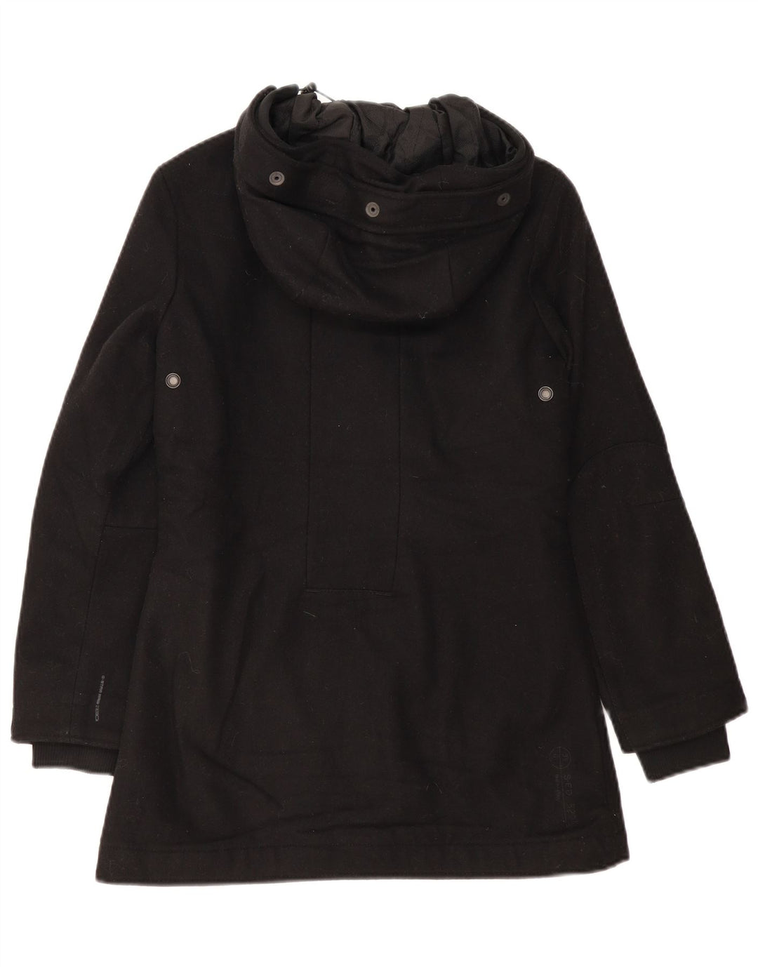 G-STAR Damen-Parkajacke mit Kapuze, UK 10, kleine schwarze Wolle
