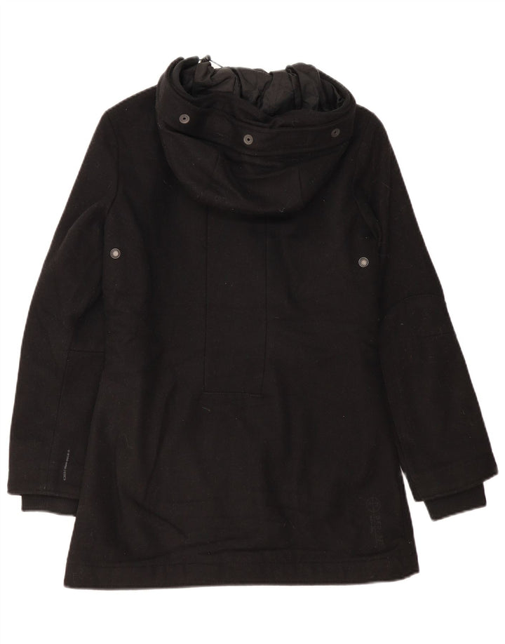 G-STAR Damen-Parkajacke mit Kapuze, UK 10, kleine schwarze Wolle