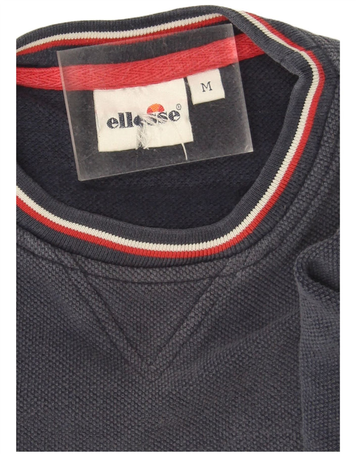 Ellesse Herren Italia Grafik-Sweatshirt-Pullover, mittleres Marineblau, Farbblock
