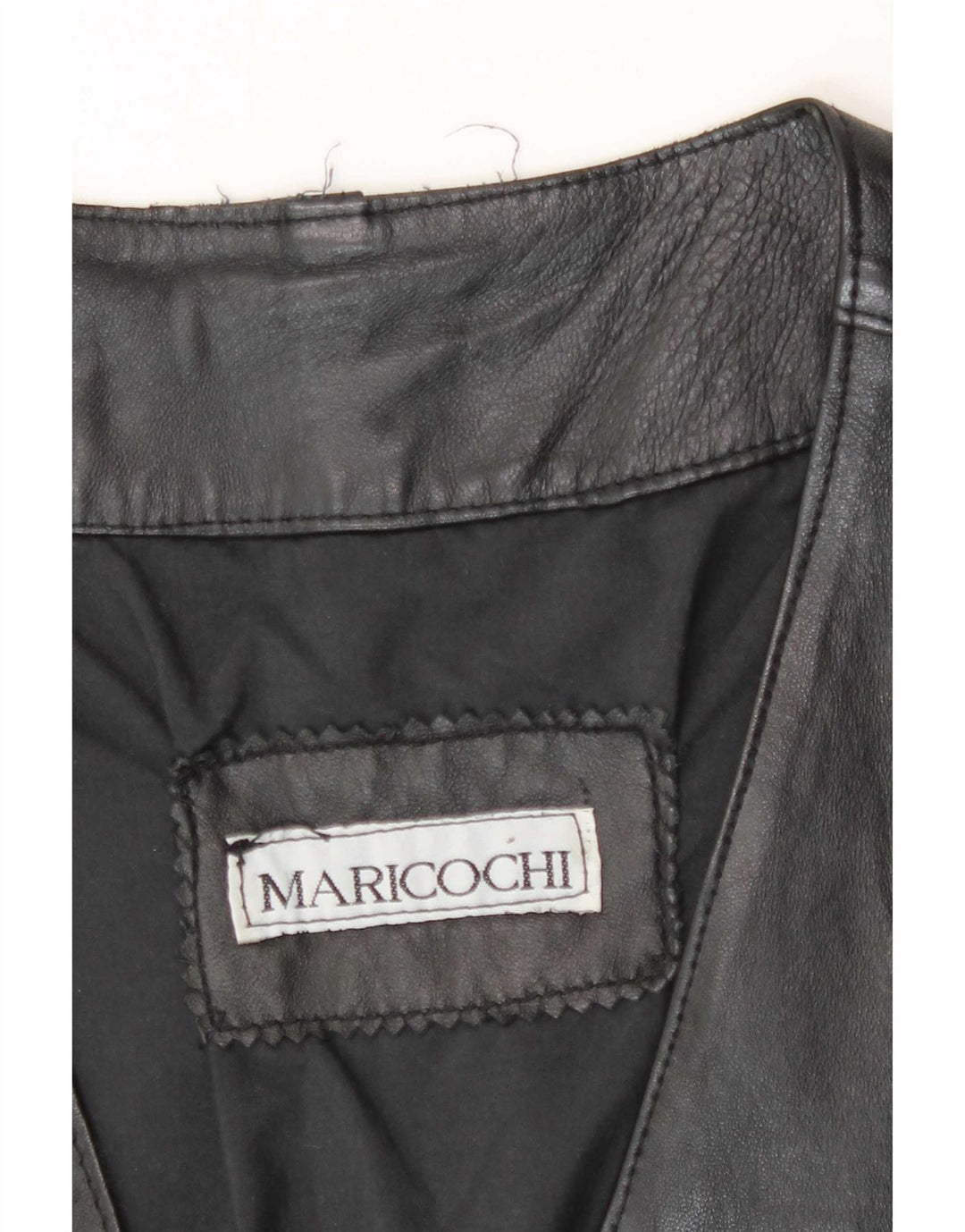 Vintage Herren Lederweste Groß Schwarz