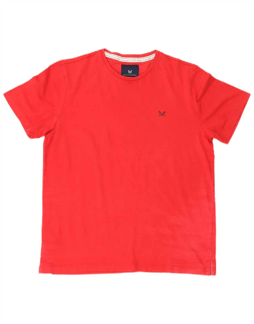 Crew Clothing Herren T-Shirt Top Large Rot Baumwolle