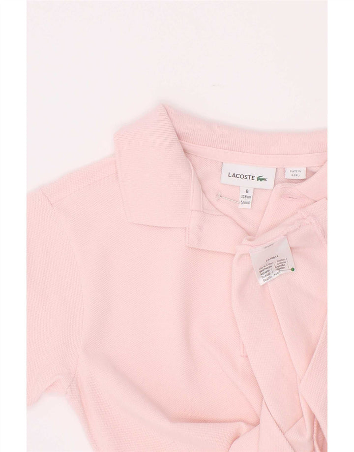 Lacoste Jungen-Poloshirt, 7–8 Jahre, rosa Baumwolle