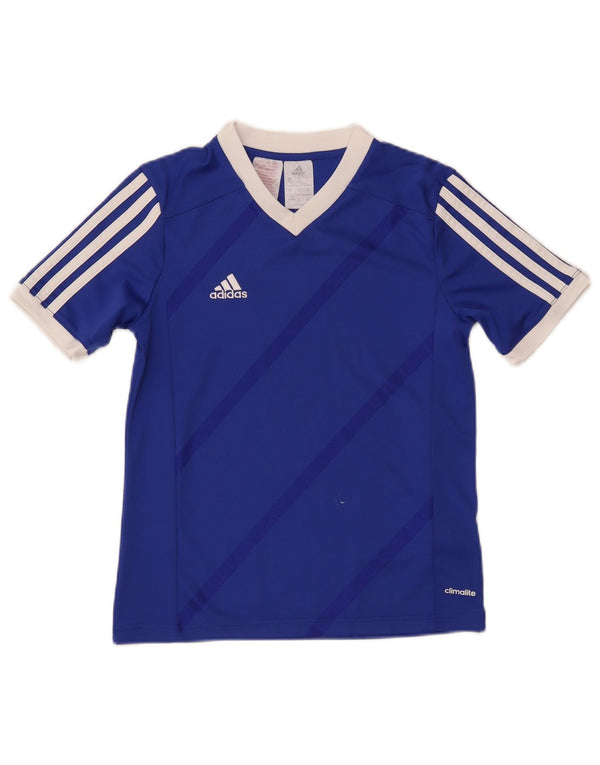 ADIDAS Climalite T-Shirt für Jungen, 11–12 Jahre, groß, blau, Polyester