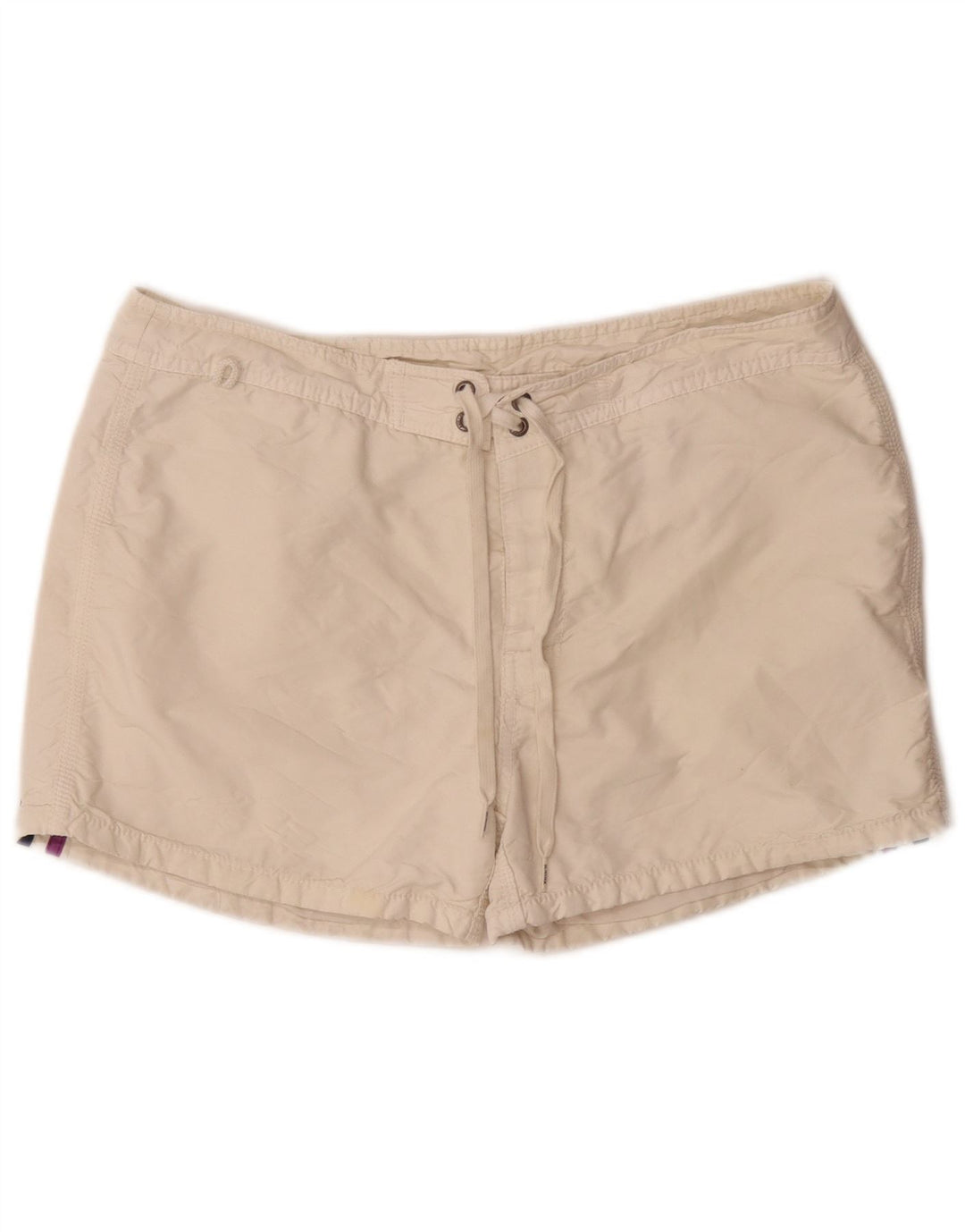 Sundek Herren-Badeshorts, groß, cremefarbenes Farbblock-Polyester