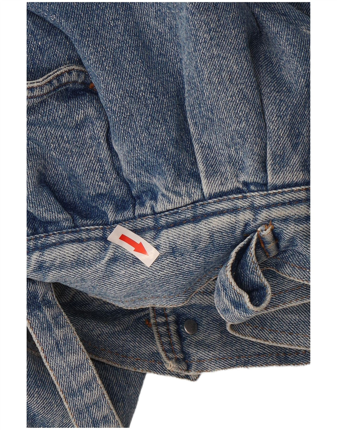 Vintage Herren Sherpa Jeansjacke Mittelblau